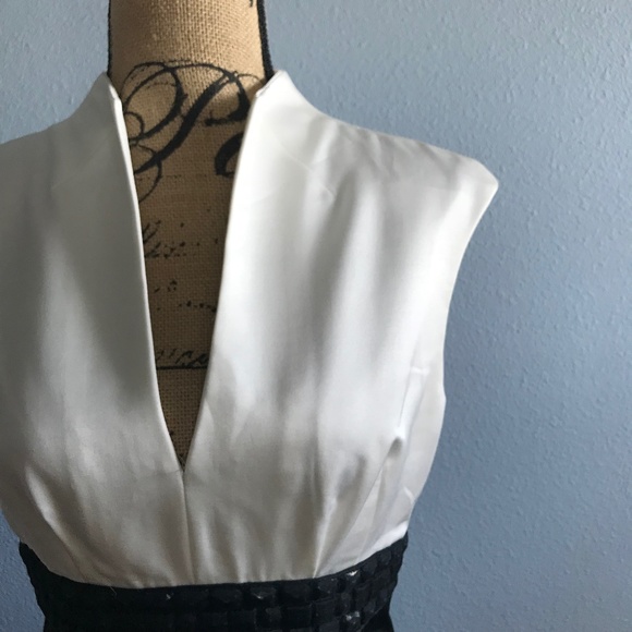 Trina Turk Dresses & Skirts - Trina Turk Black and Ivory Sheath Dress 4